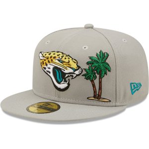 Jacksonville Jaguars Men's Gray F4405385 New Era City Describe 59FIFTY Fitted Hat